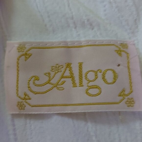 CRISP White Vintage Algo Short Sleeve Maxi Dress Sown in Mesh Embroidere… - Picture 11 of 11